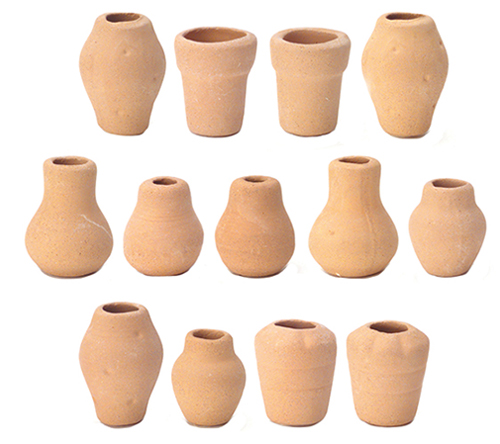Clay Pots, Assorted, 12 pc.
